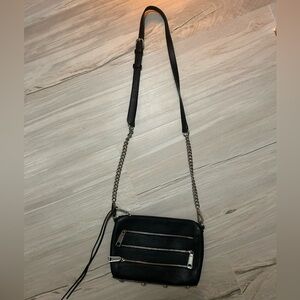 Rebecca Minkoff Black Crossbody Bag with Silver Accents